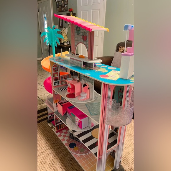 COPY - LOL Surprise OMG Fashion House Playset, Real Wood,Spiral Slide, Rooftop … - Picture 1 of 15
